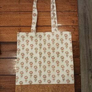 Cotton Canvas Shopping Bag with Gusset and Long Carry Handles