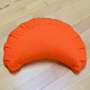 Solid Color Dyed Cotton Crescent Moon Meditaion Cushion -Pleated