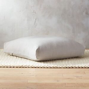 Plain Cotton Square Meditation Cushion-With Buckwheat Filling