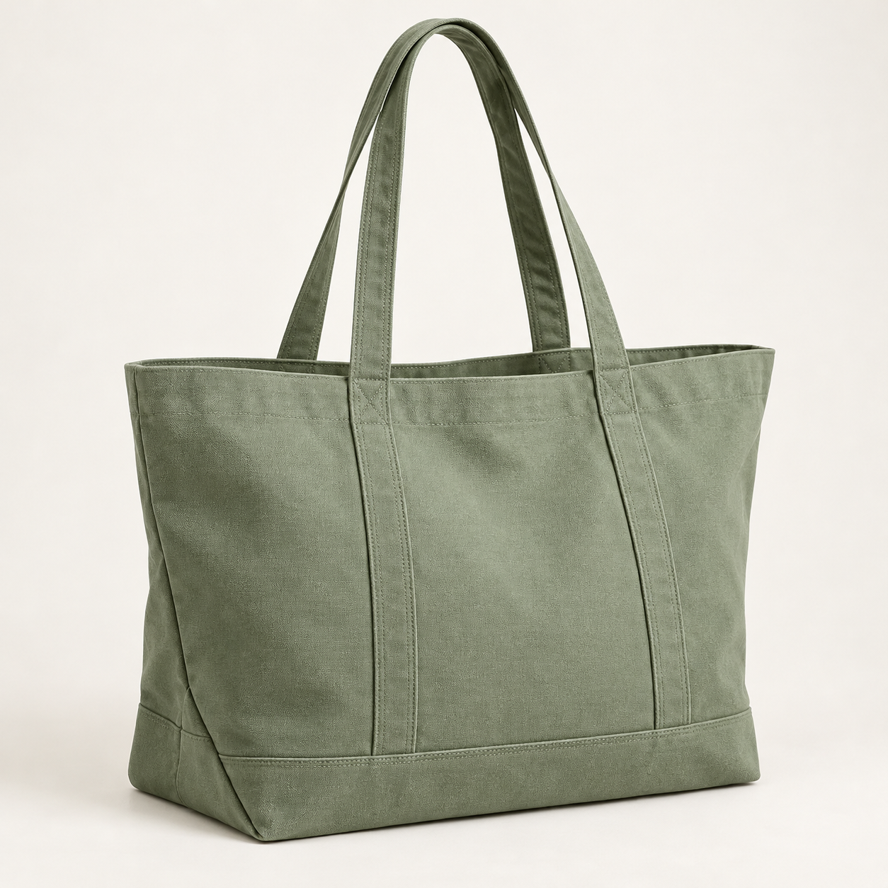 Dyed Cotton Canvas Beach Bag with Long Carry Handles