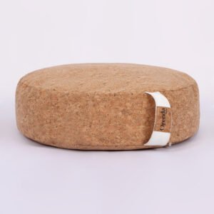 Cork Round Meditation Cushion-With Buckwheat Filling