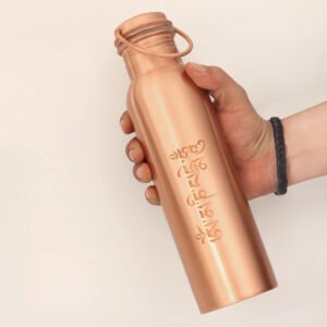 Copper Water Bottle- Tibetan (950 ML) With Handle