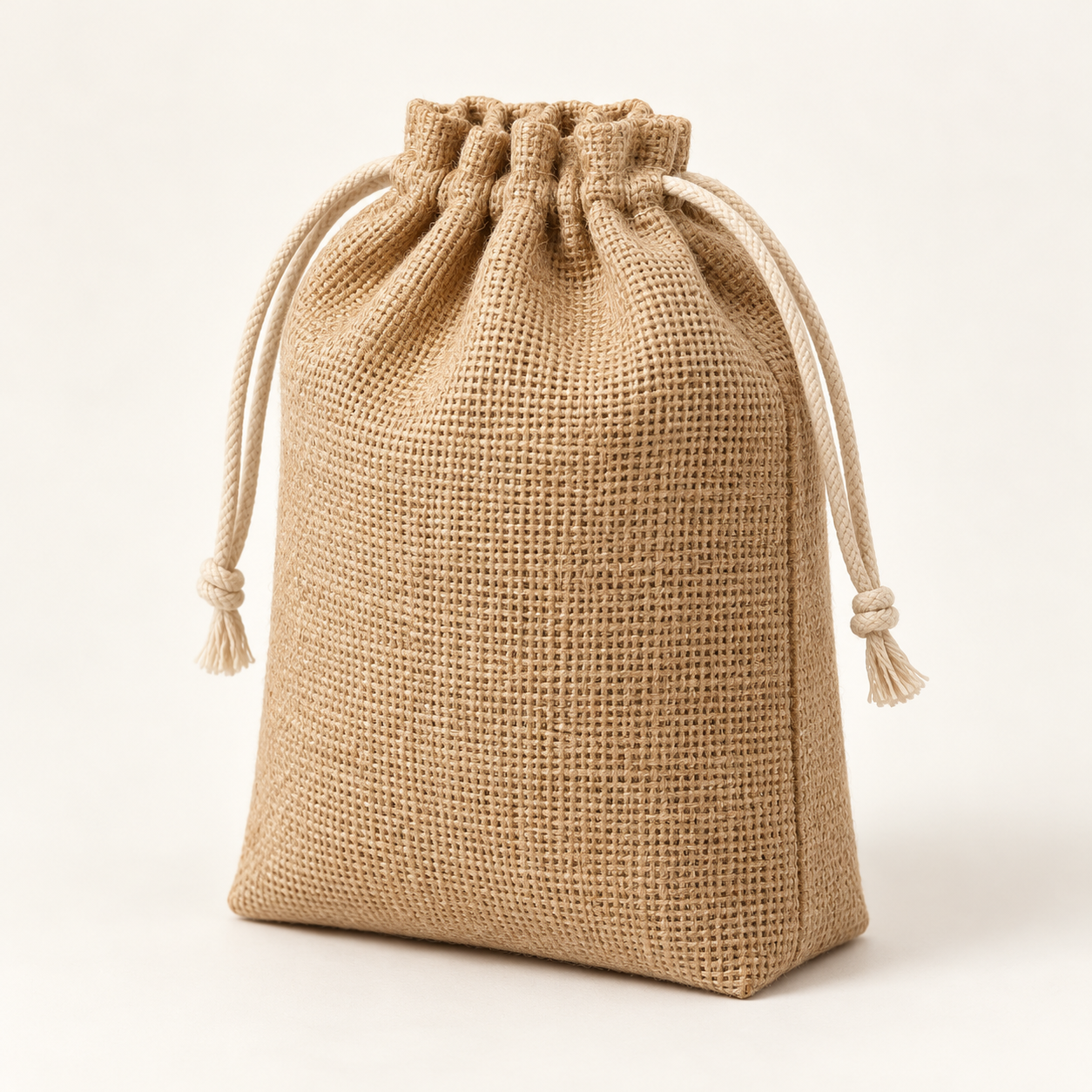 Natural Jute Drawstring Pouch