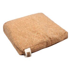 Cork Square Meditation Cushion-With Buckwheat Filling