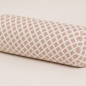 Cotton Rustic Strip Print Round Yoga Bolster