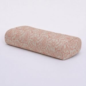 Cotton Full Print  Rectangular Yoga Bolster With Buckwheat filling