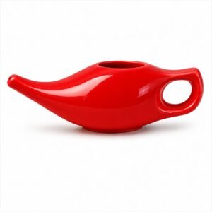 Ceramic Neti Pot -Red