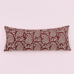 Cotton Hand Block Printed Eye Pillow- Red and White Print