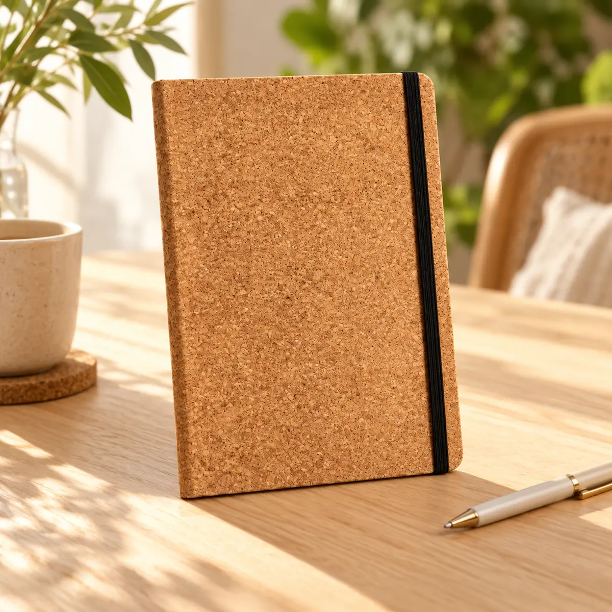 A5 Natural Cork Diary styled retreat presentation