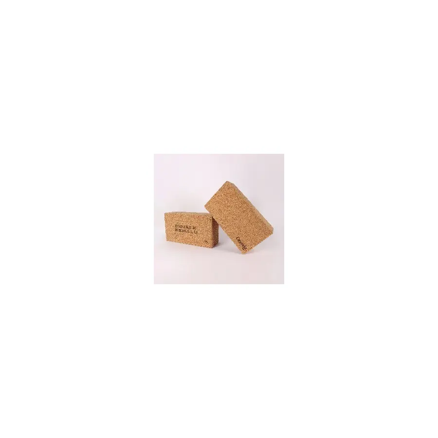 Natural Cork Yoga Blocks – Pair actual product photograph