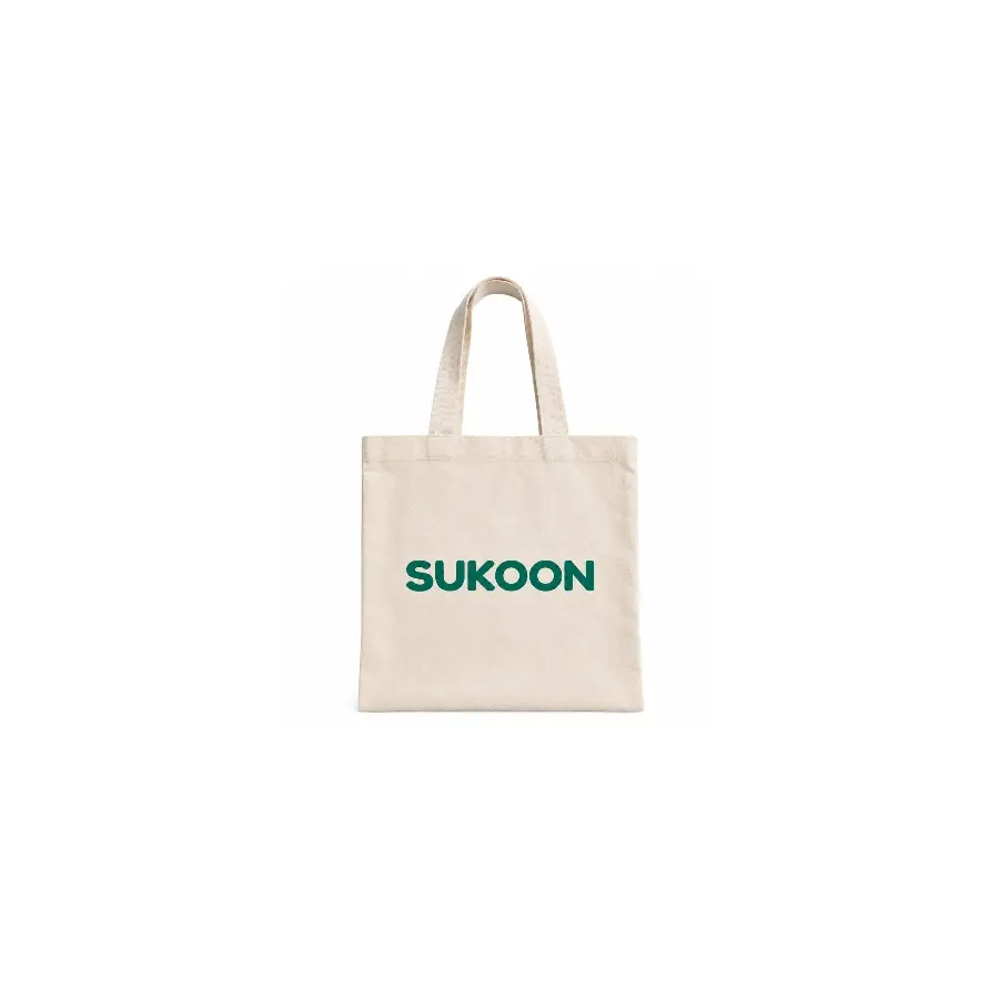Compact Cotton Canvas Tote actual product photograph