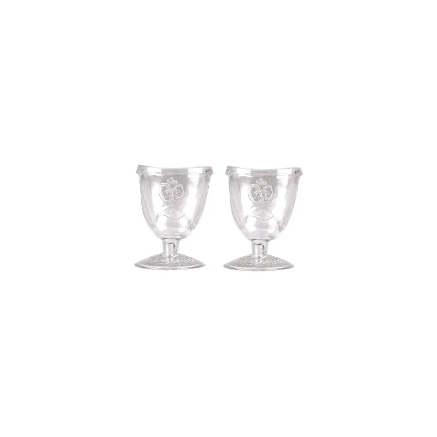 Clear Eye-Wash Cups – Set of Two actual product photograph