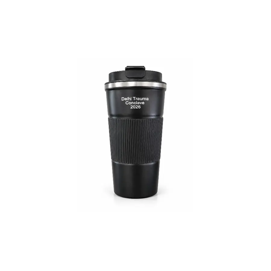 Black Stainless-Steel Travel Mug actual product photograph